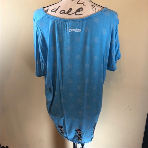 Disney Parks Minnie Mouse Print Blue Top - Picture 5 of 7